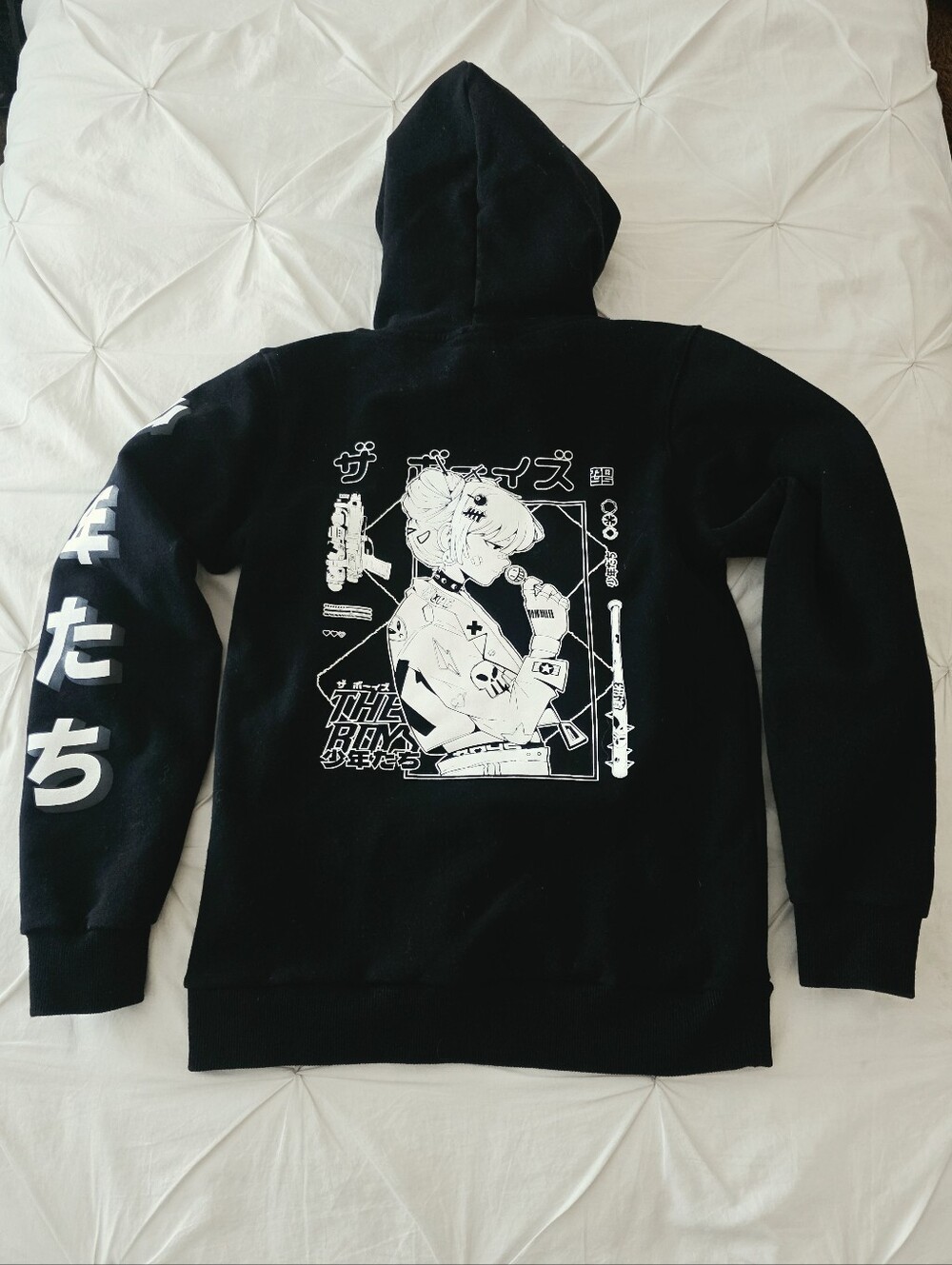 The Boys Anime Sucker Punch Graphic Hoodie - Black - XS/S